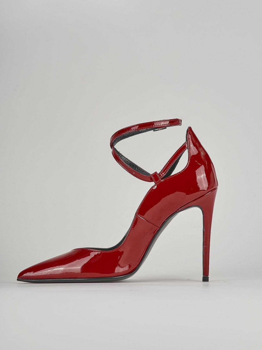 Donna Barca | Decollete Tacco 10 Cm In Vernice Rossa