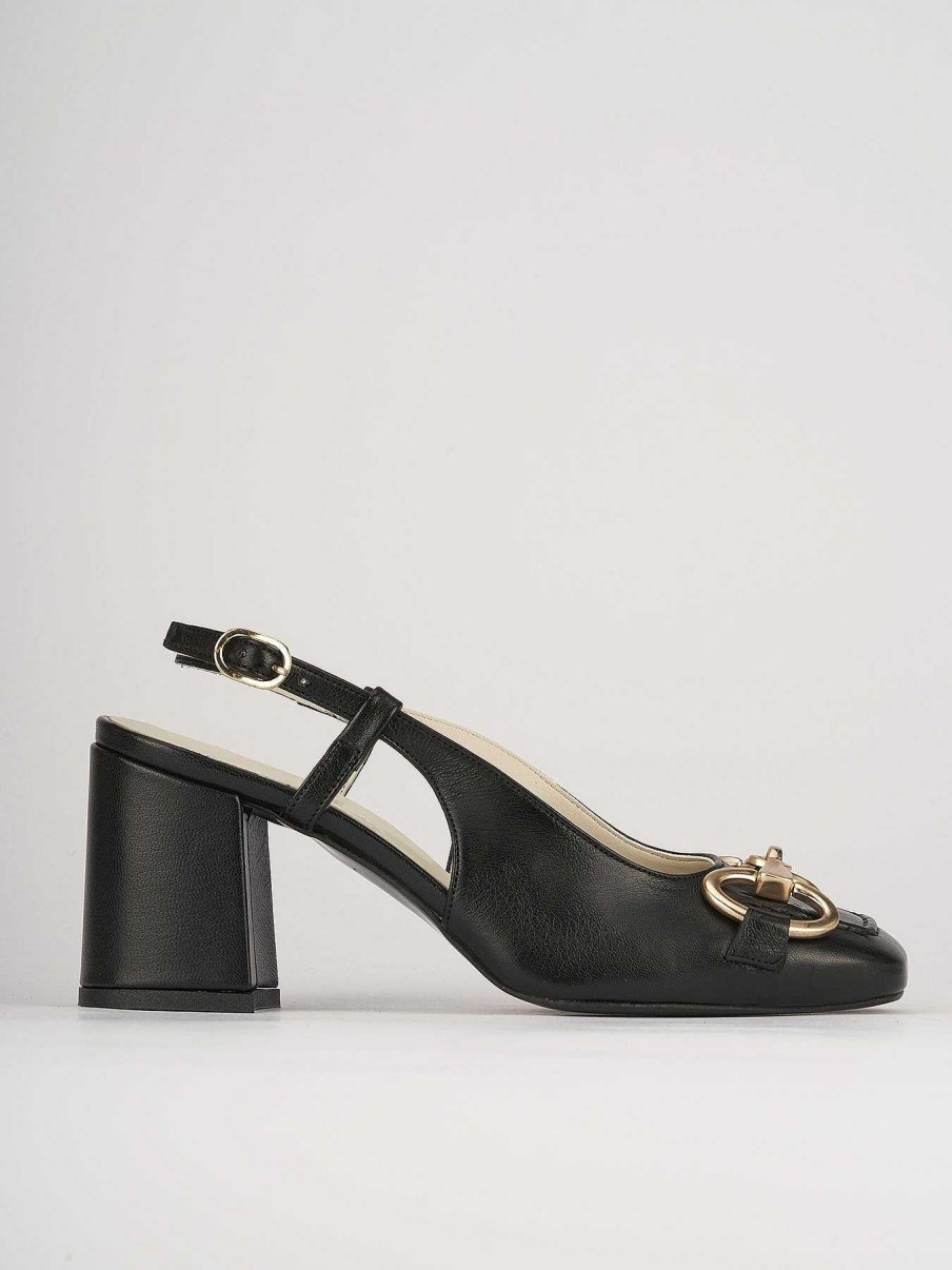 Donna Barca | Decollete Tacco 6 Cm In Pelle Nera