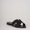 Donna Barca | Pantofole Tacco 1 Cm In Pelle Nera