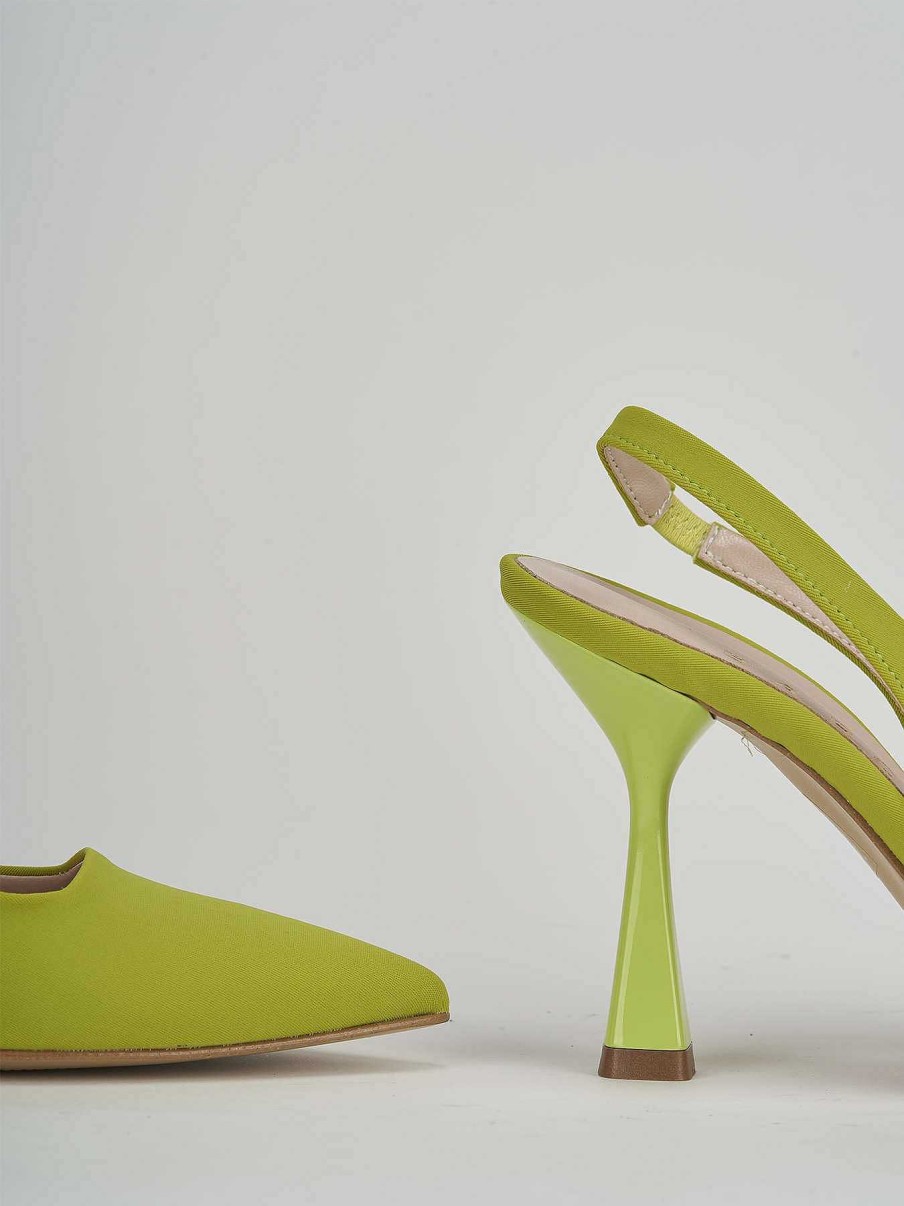 Donna Barca | Decollete Tacco 9 Cm Verde Licra