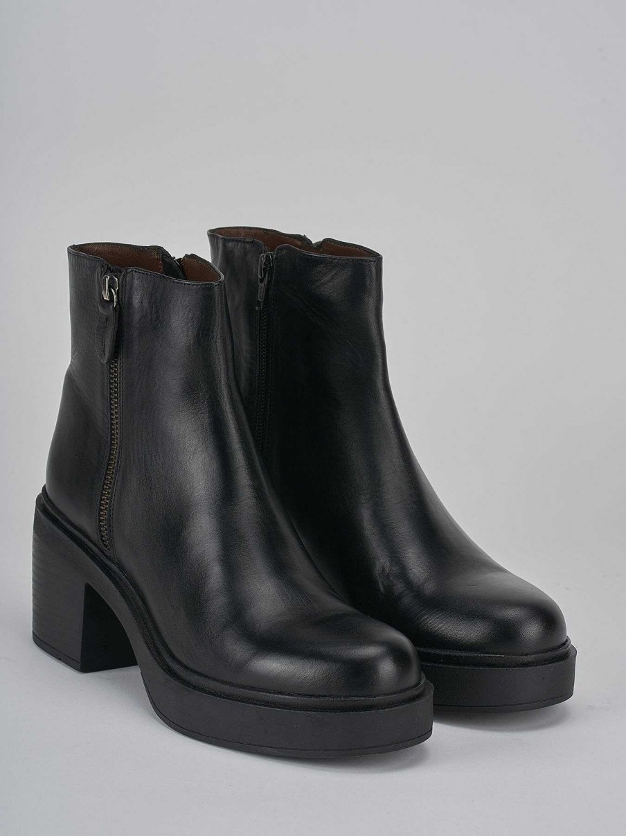 Donna Barca | Stivaletti Tacco 6Cm Pelle Nero