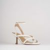 Donna Barca | Sandali Tacco Alto Tacco 5 Cm In Pelle Bianca