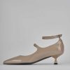 Donna Barca | Decollete Tacco 5 Cm In Vernice Beige