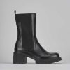 Donna Barca | Stivaletti Tacco Alto Tacco 5 Cm In Pelle Nera