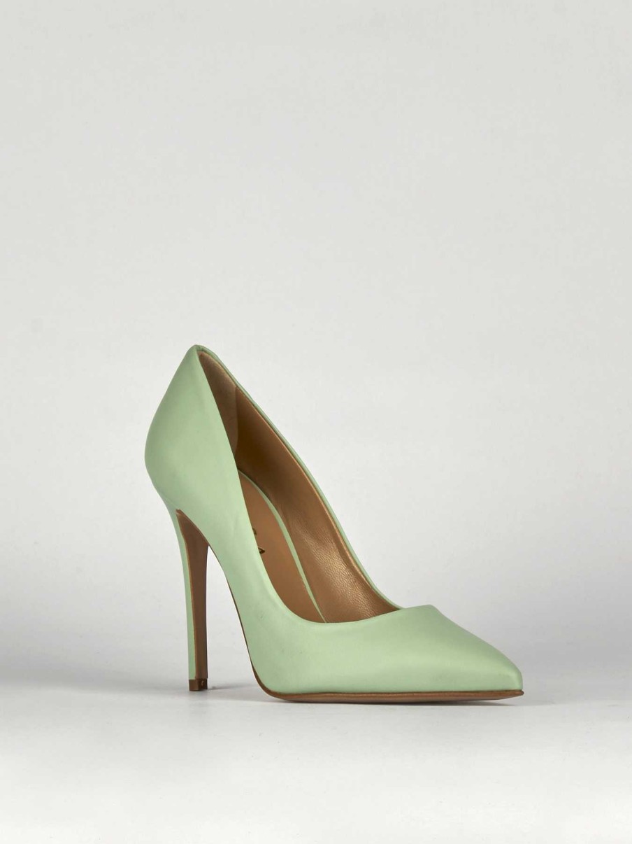 Donna Barca | Decollete Tacco 11 Cm In Pelle Verde