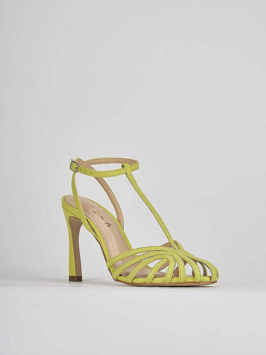 Donna Barca | Sandali Tacco Alto Tacco 9 Cm In Pelle Verde