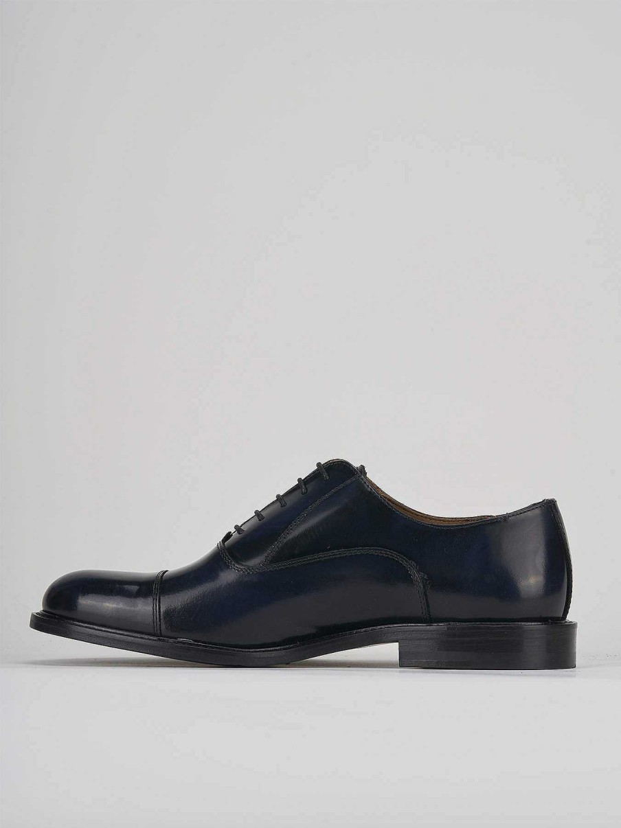 Uomo Barca | Scarpe Stringate In Pelle Blu