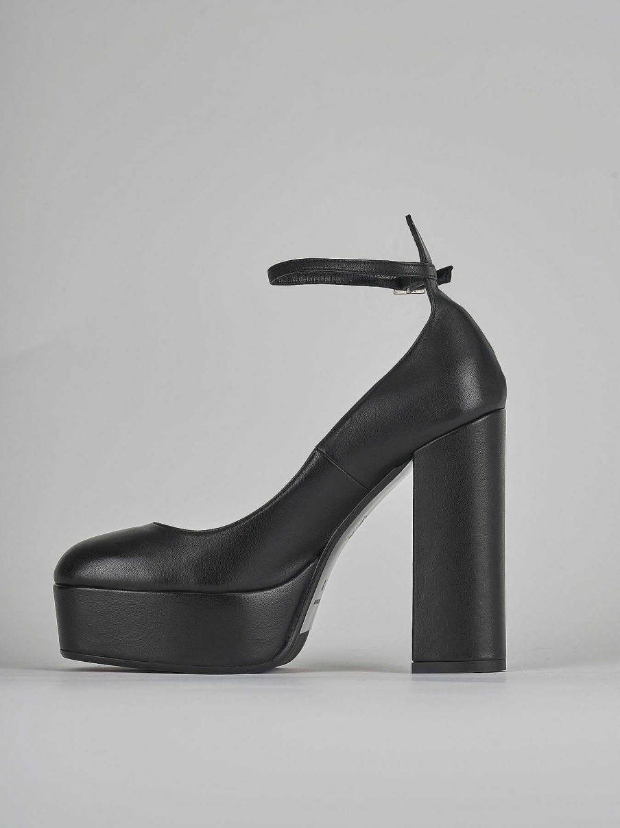 Donna Barca | Decollete Tacco 12 Cm In Pelle Nera