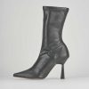 Donna Barca | Stivaletti Tacco Alto Tacco 9 Cm In Pelle Nera