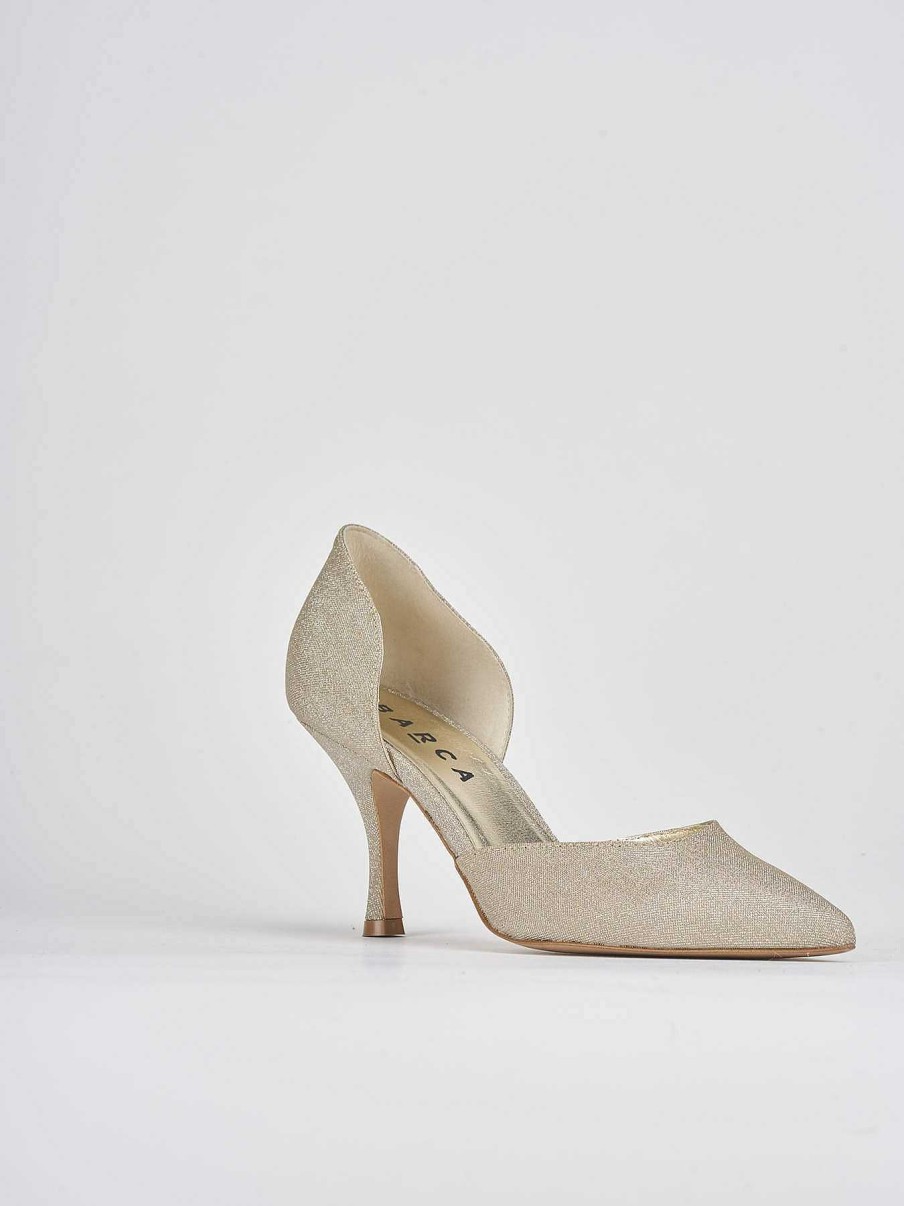 Donna Barca | Decolte Tacco 7 Cm Oro Pelle