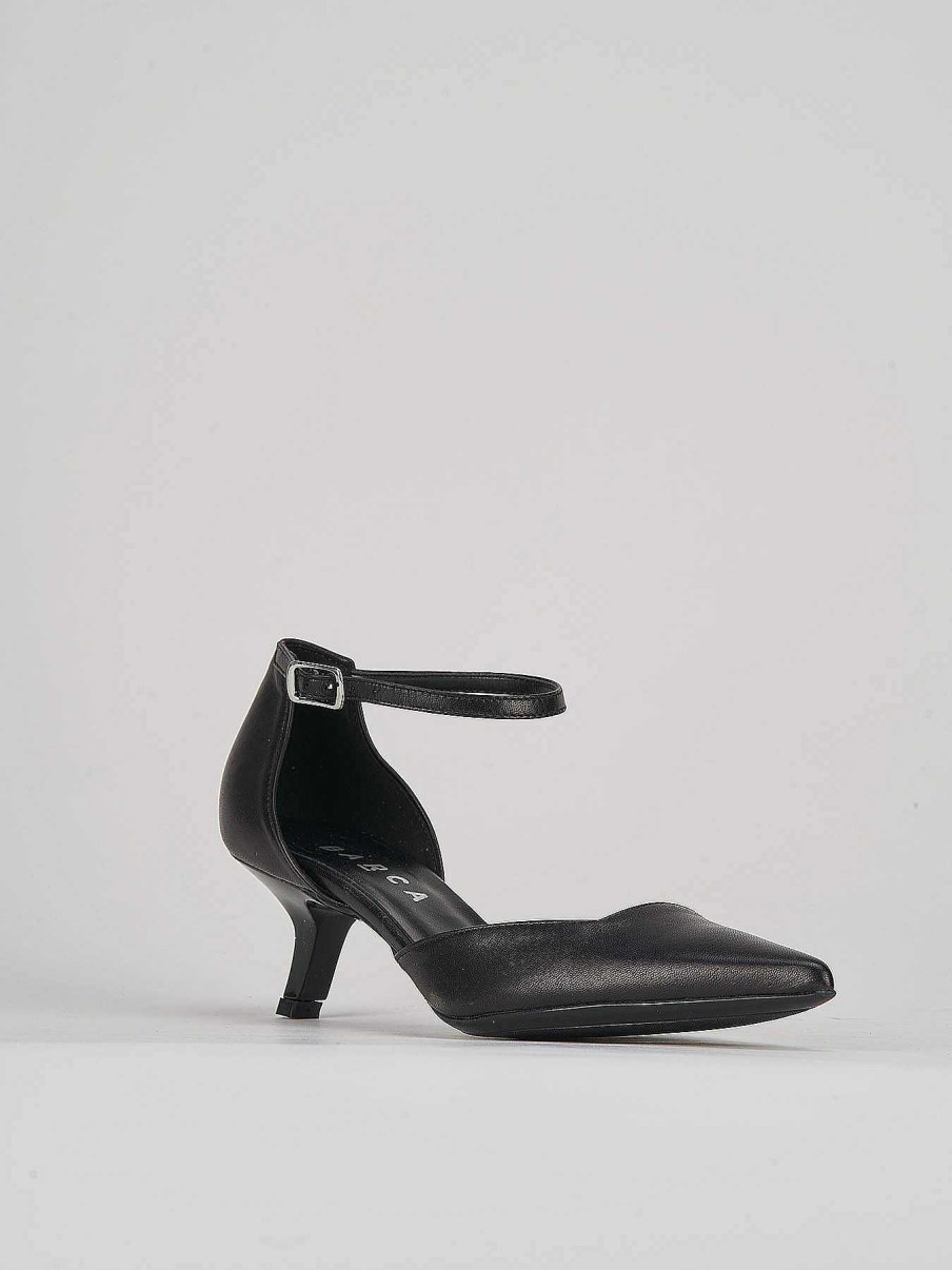 Donna Barca | Decollete Tacco 3 Cm In Pelle Nera