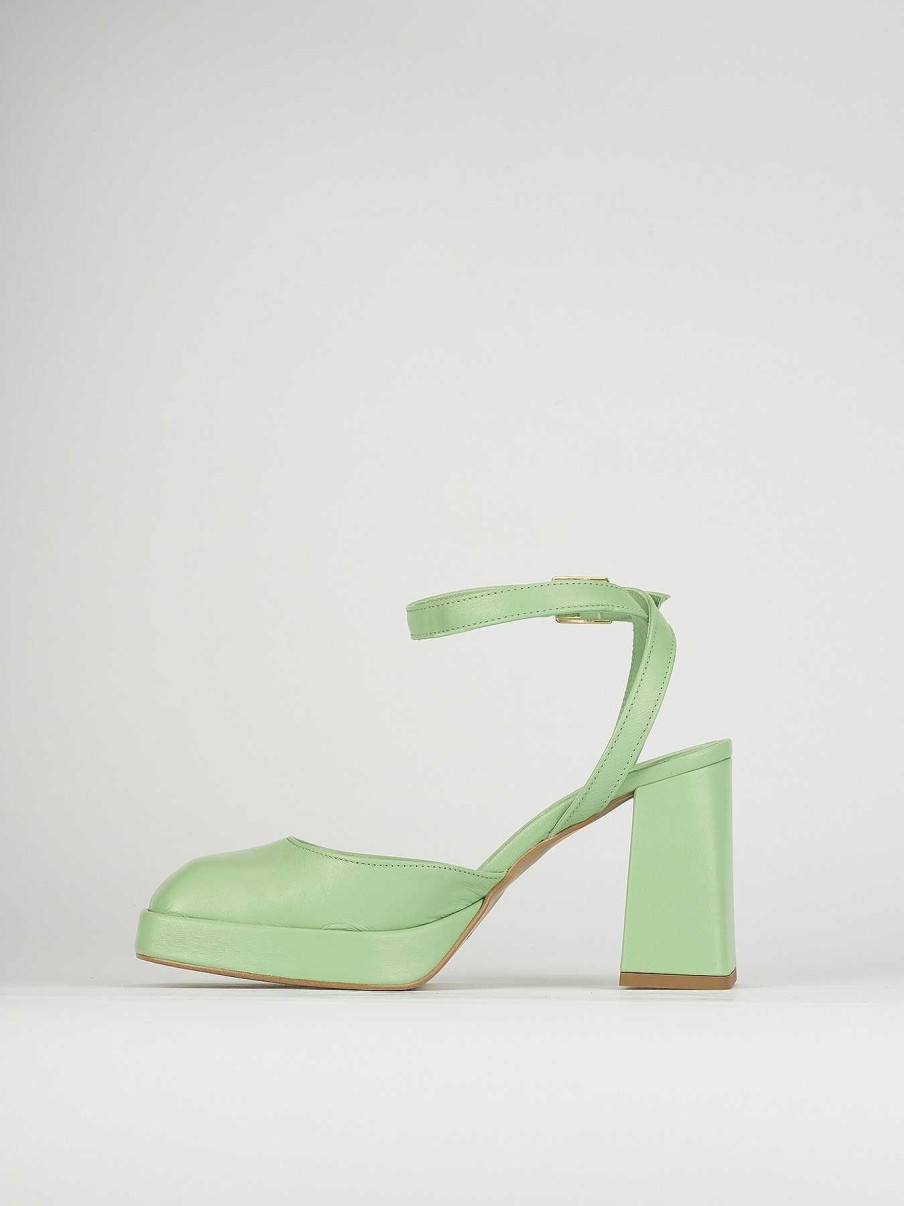 Donna Barca | Sandali Tacco Alto Tacco 9 Cm In Pelle Verde