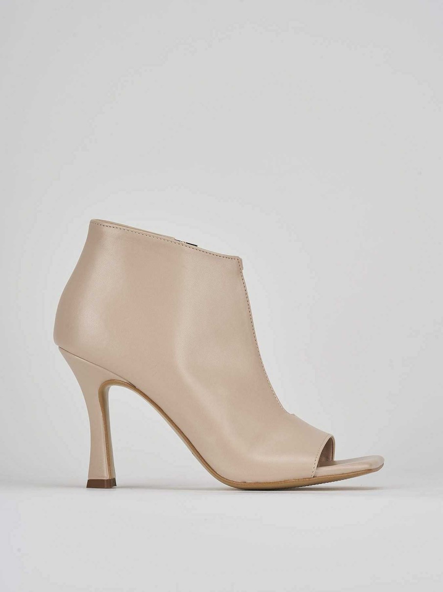 Donna Barca | Sandali Tacco Alto Tacco 8 Cm In Pelle Beige