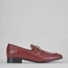 Donna Barca | Mocassino Tacco 1 Cm In Pelle Bordeaux