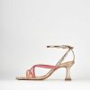 Donna Barca | Sandali Tacco Alto Tacco 7 Cm In Pelle Rosa