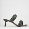 Donna Barca | Pantofole Tacco 5 Cm In Pelle Nera