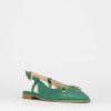 Donna Barca | Scarpe Basse Tacco 1 Cm In Pelle Verde