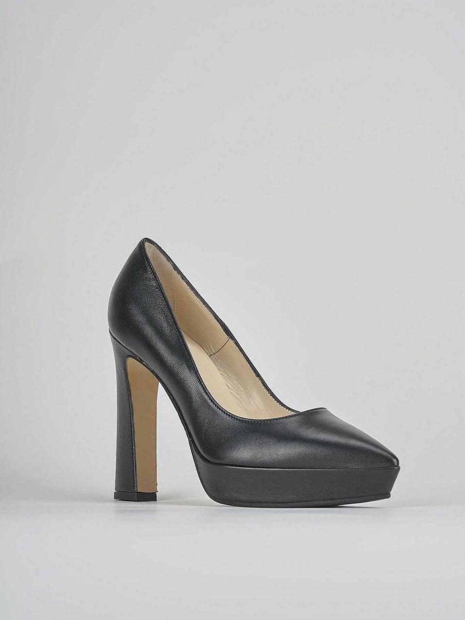 Donna Barca | Decollete Tacco 11 Cm In Pelle Nera