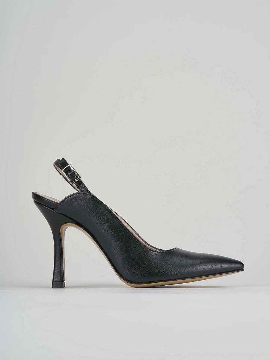 Donna Barca | Decollete Tacco 9 Cm In Pelle Nera