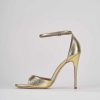 Donna Barca | Sandali Tacco Alto Tacco 11 Cm In Pelle Oro