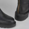 Donna Barca | Stivali Tacco Basso Tacco 2 Cm In Pelle Nera