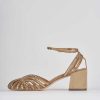 Donna Barca | Sandali Tacco Alto Tacco 6 Cm In Camoscio Beige