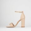 Donna Barca | Sandali Tacco Alto Tacco 8 Cm In Pelle Beige