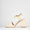 Donna Barca | Sandali Tacco Alto Tacco 8 Cm In Pelle Beige