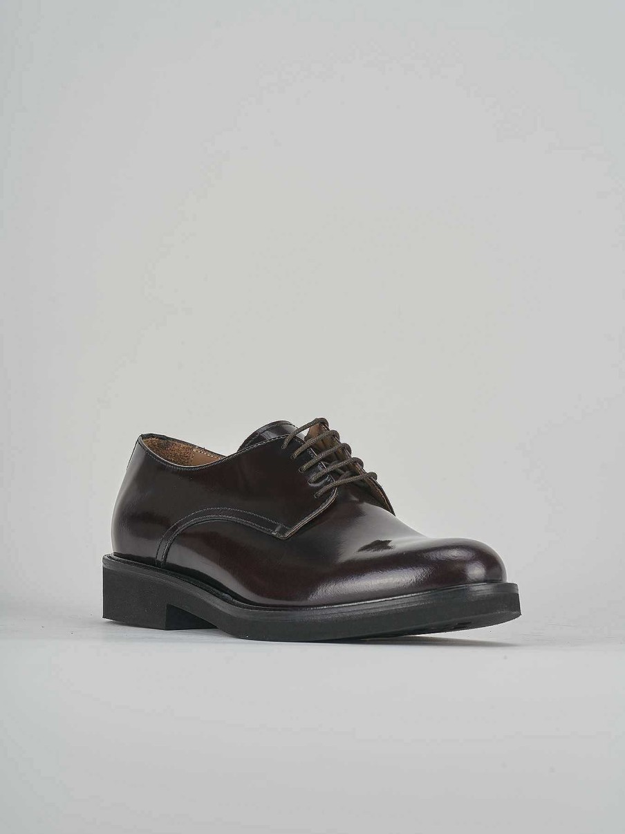 Uomo Barca | Scarpe Stringate In Pelle Bordeaux