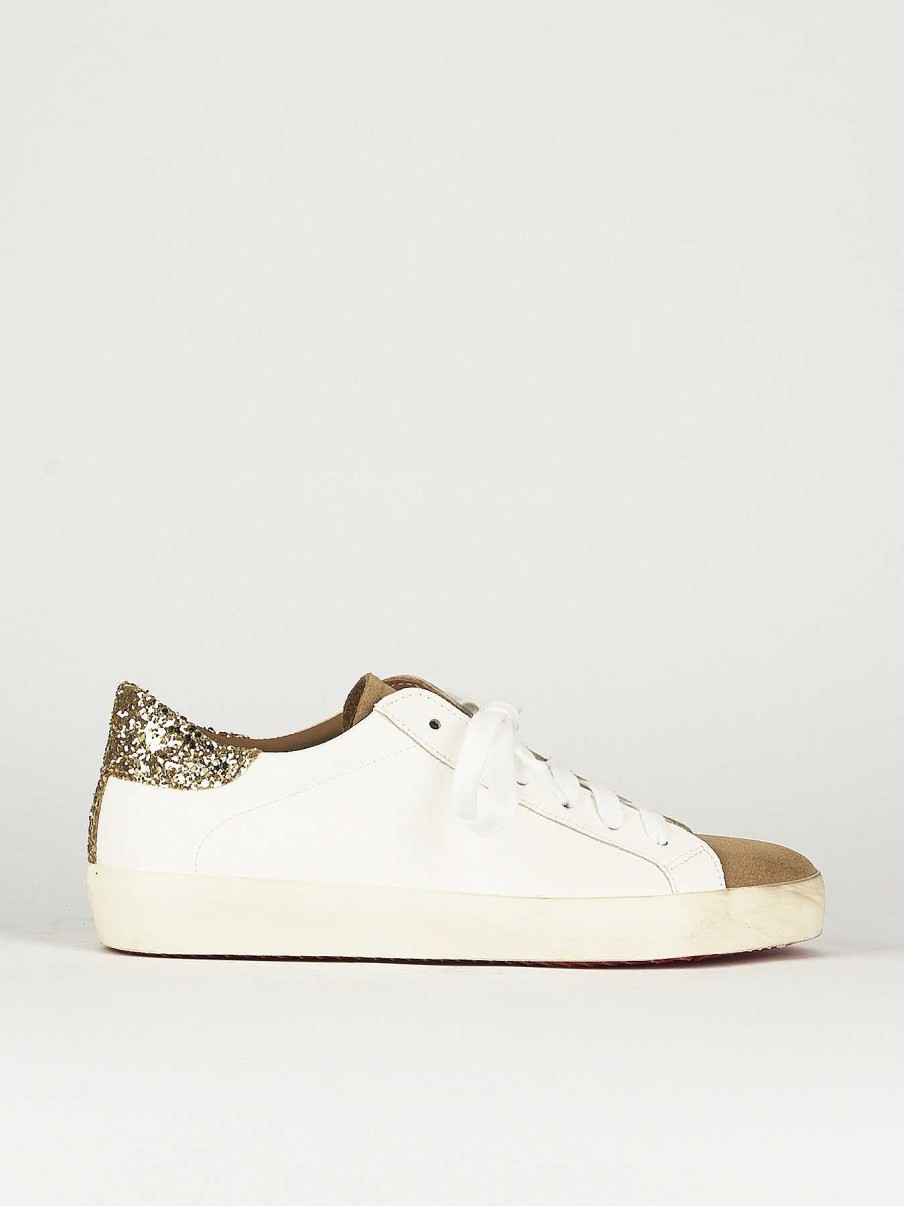 Donna Barca | Sneakers Tacco 1 Cm In Pelle Bianca