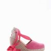 Donna Barca | Espadrillas Tacco 8 Cm Camoscio Rosa