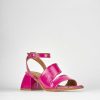 Donna Barca | Sandali Tacco Alto Tacco 5 Cm In Pelle Rosa