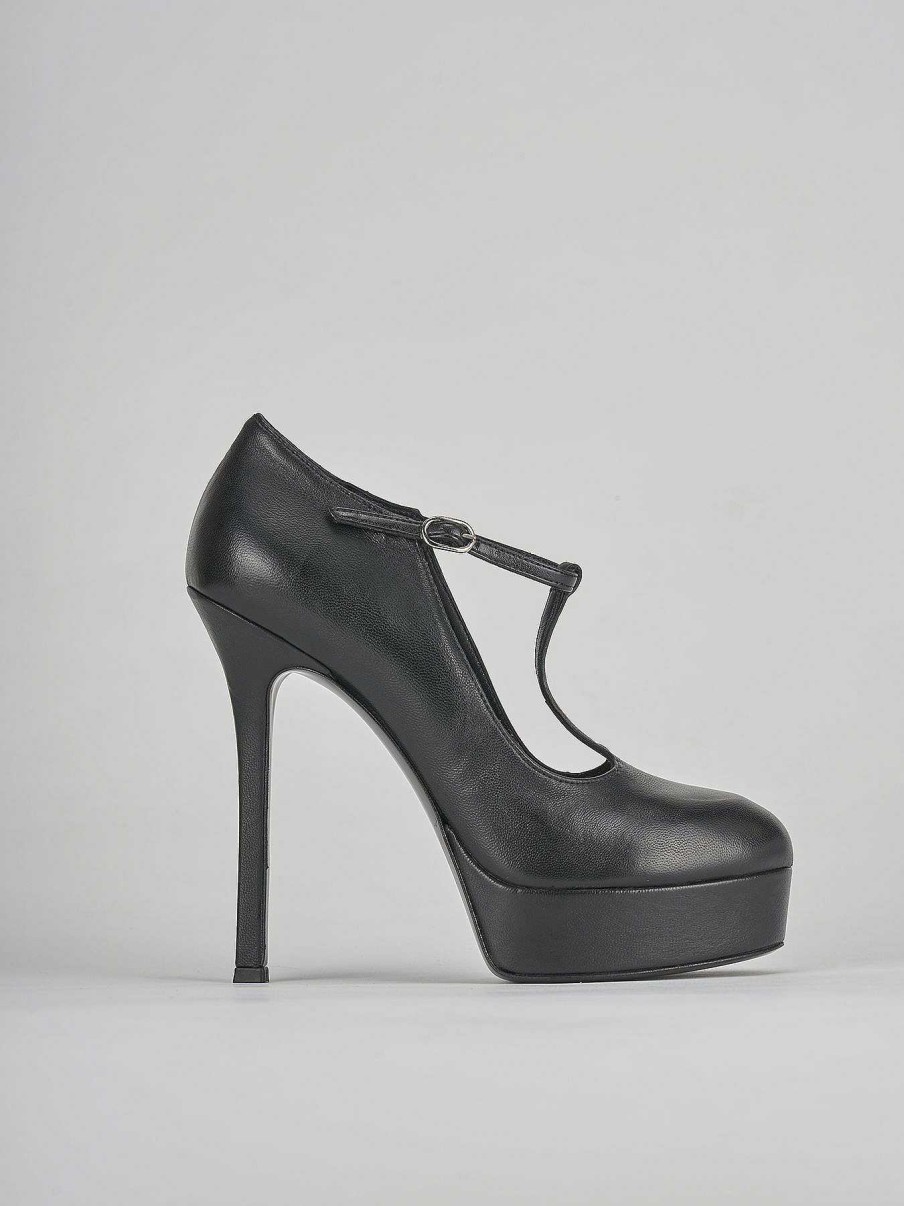 Donna Barca | Decollete Tacco 13Cm Pelle Nero