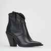 Donna Barca | Stivaletti Tacco Basso Tacco 4 Cm In Pelle Nera