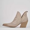 Donna Barca | Stivaletti Tacco Alto Tacco 7 Cm In Camoscio Beige