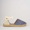 Donna Barca | Espadrillas Tacco 2 Cm In Camoscio Azzurro