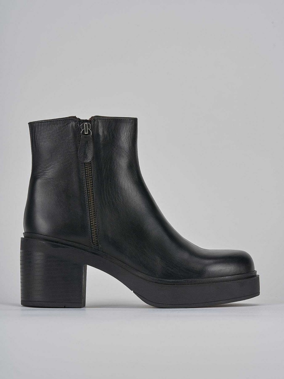 Donna Barca | Stivaletti Tacco 6Cm Pelle Nero