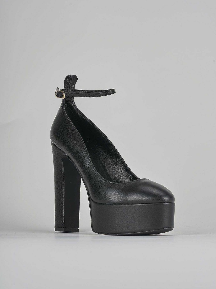 Donna Barca | Decollete Tacco 13 Cm In Pelle Nera