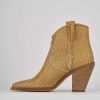 Donna Barca | Stivaletti Tacco Alto Tacco 8 Cm In Pelle Beige