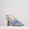 Donna Barca | Decollete Tacco 7 Cm In Pelle Azzurra