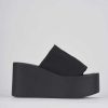 Donna Barca | Pantofole Tacco 9 Cm In Pelle Nera