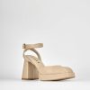 Donna Barca | Sandali Tacco Alto Tacco 9 Cm In Pelle Beige