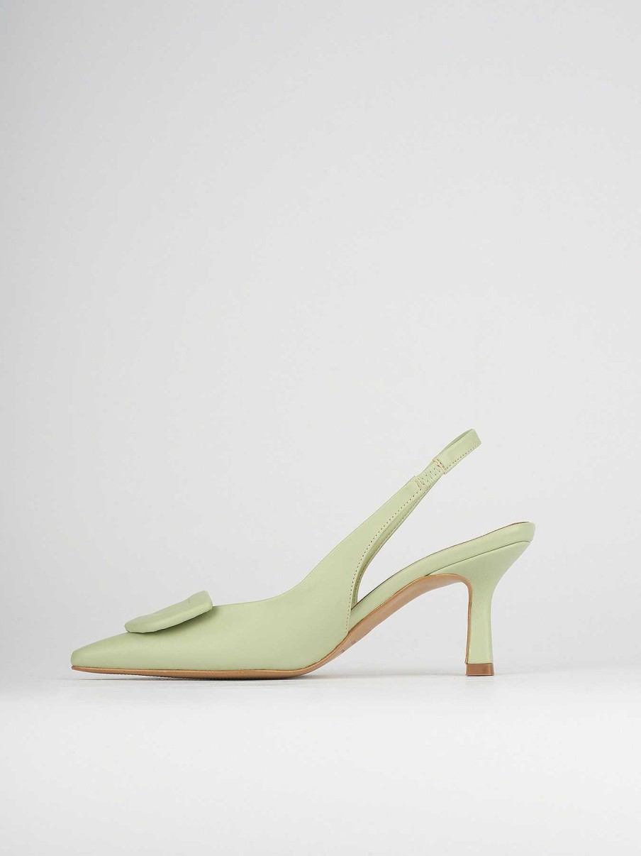 Donna Barca | Decollete Tacco 7 Cm In Pelle Verde