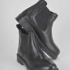 Donna Barca | Stivaletti Tacco Basso Tacco 2 Cm In Pelle Nera