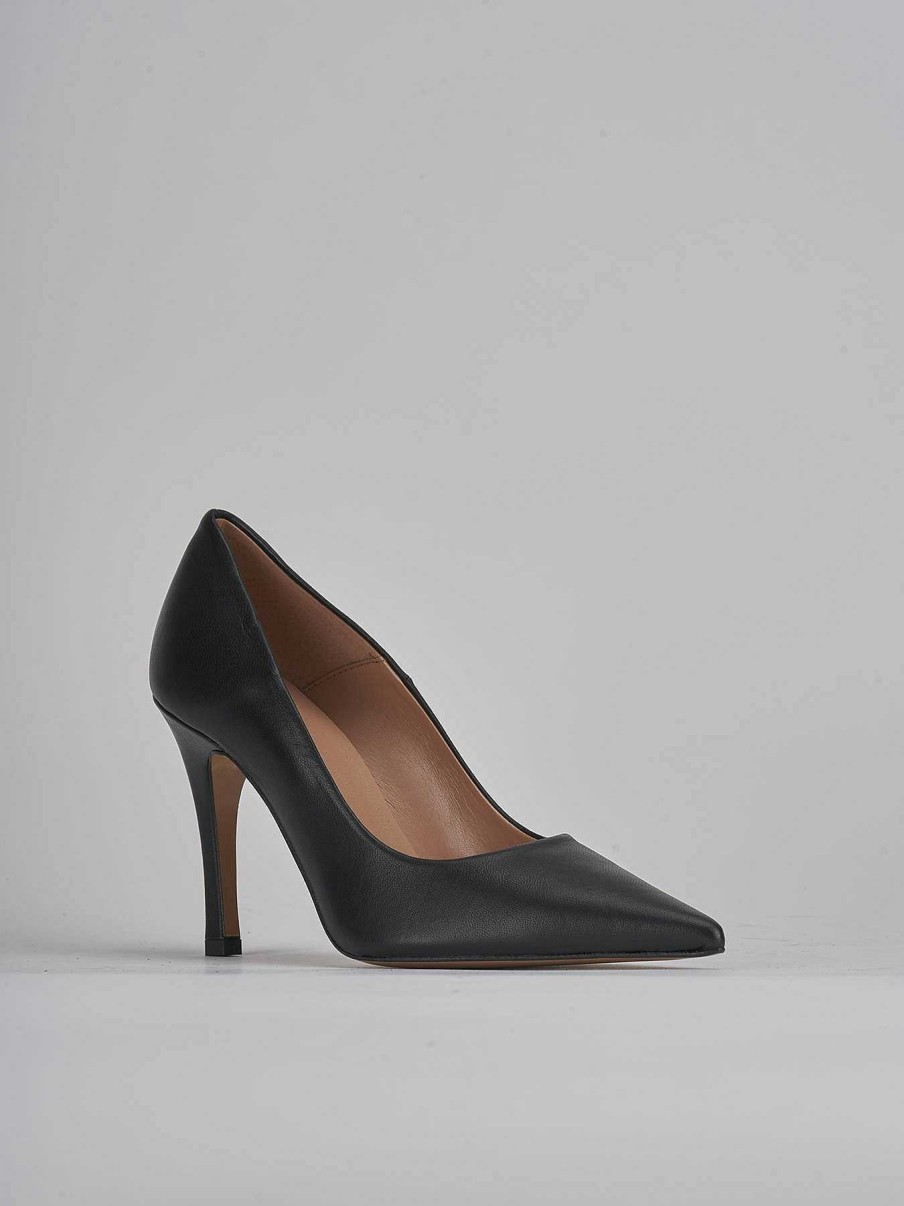 Donna Barca | Decollete Tacco 9 Cm In Pelle Nera