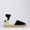 Donna Barca | Espadrillas Tacco 2 Cm In Camoscio Nero