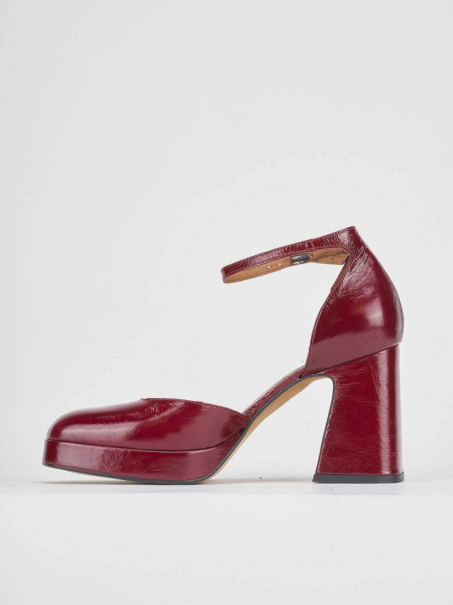 Donna Barca | Decollete Tacco 9 Cm In Vernice Bordeaux