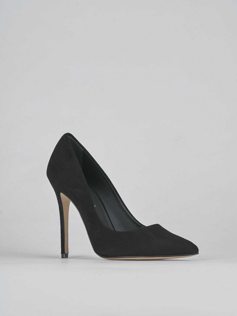 Donna Barca | Decollete Tacco 11 Cm In Camoscio Nero