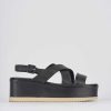 Donna Barca | Zeppa Tacco 5 Cm In Pelle Nera