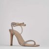 Donna Barca | Sandali Tacco Alto Tacco 9 Cm In Pelle Bronzo